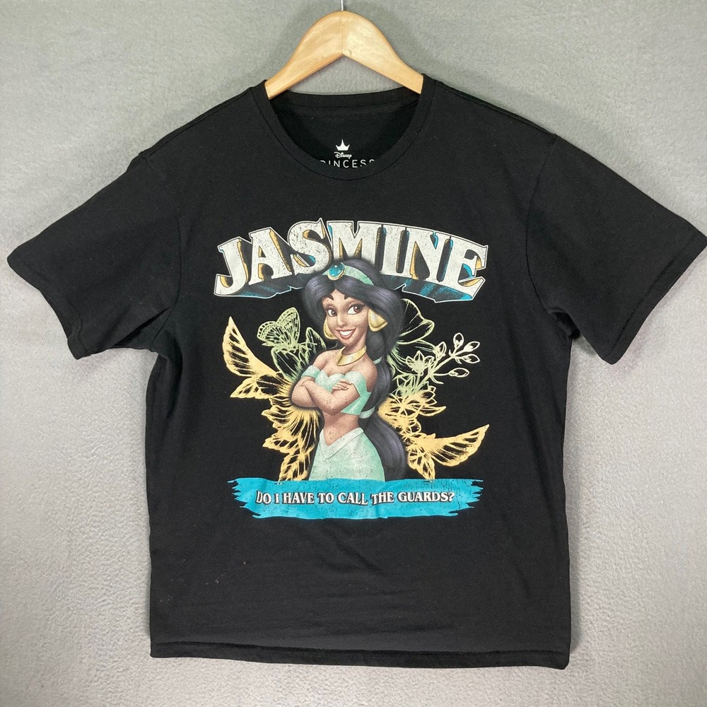 Disney Princess Jasmine Graphic T Shirt‎ Womens Medium Aladdin Character Shirt
